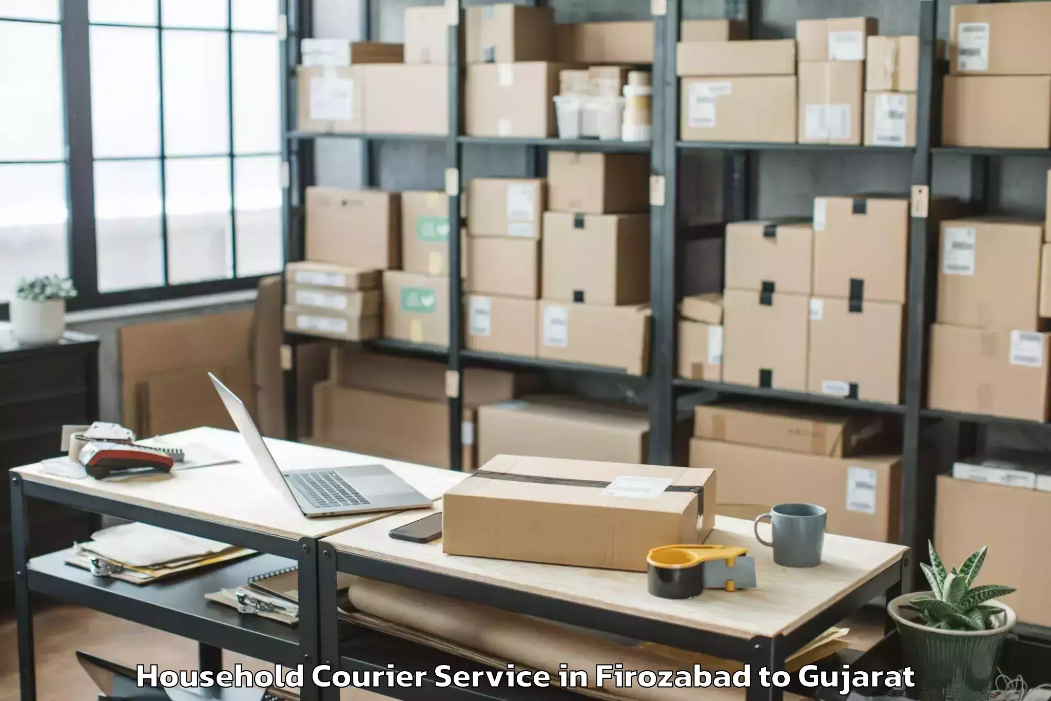 Professional Firozabad to Ankleshwar Household Courier